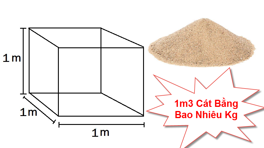 1m3 khối cát bằng bao nhiêu kg